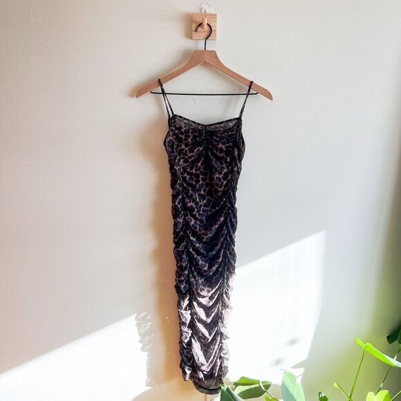 Motel Mesh Leopard Print Dress Size S - Picture 3 of 7